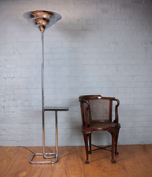 Modernist Floor Lamp & Table.