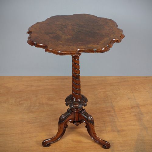Burr Walnut Wine Table.