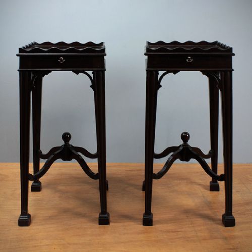 Pair 'Kettle Stand' Side Tables.