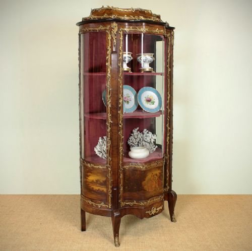 Late 19th.c. Painted Rosewood Vitrine.