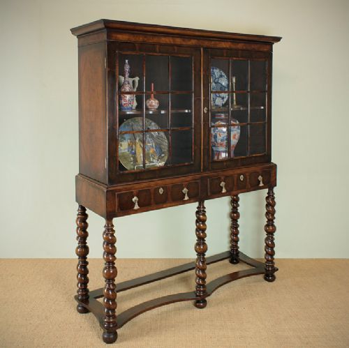 William & Mary Style Bookcase on Stand.