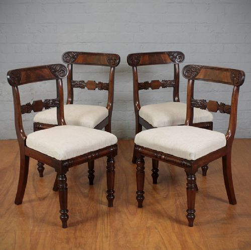 Four Mid 19th.c. Mahogany Dining Chairs.