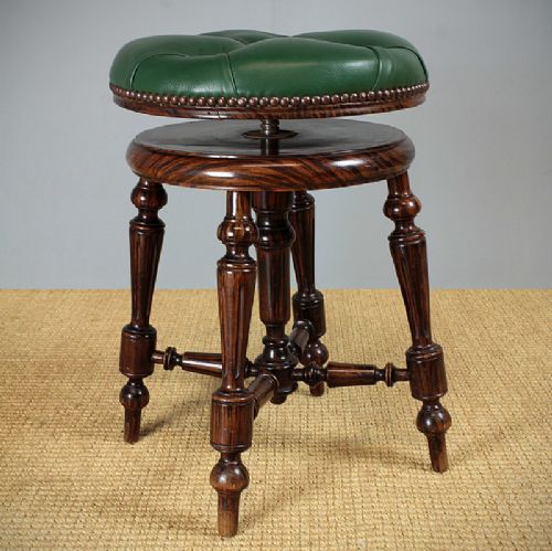 Adjustable Leather Dressing Stool.