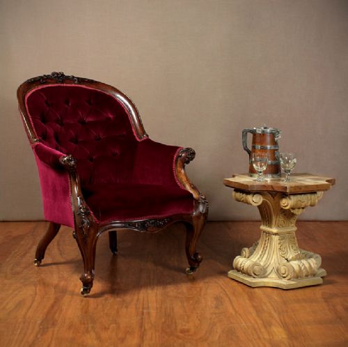 Mid Victorian Library Chair.