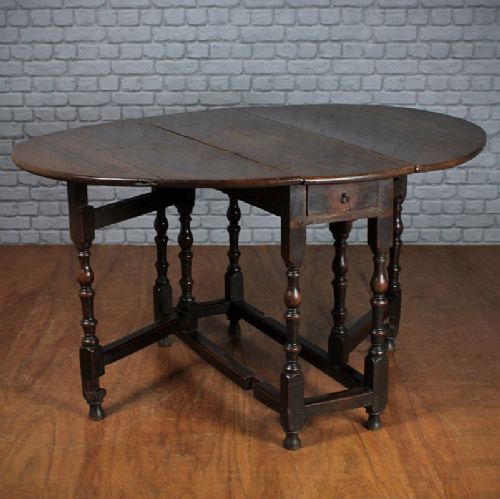 Georgian Oak Drop Leaf Table.