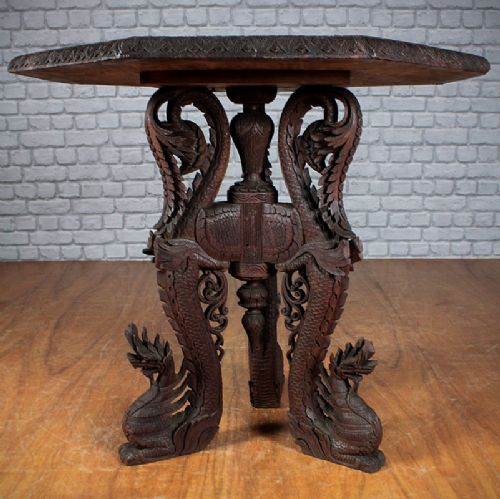 19th.c. Tibetan Table with Dragon Base.