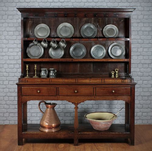 Low Georgian Oak Welsh Dresser.