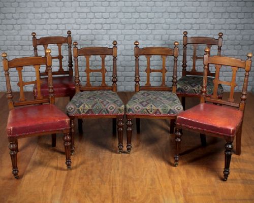 Six Oak Dining Chairs by Lamb of Manchester C.1875.