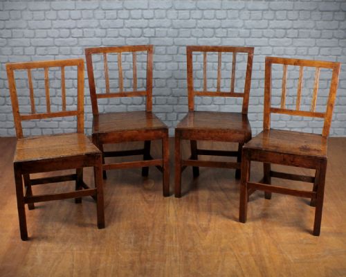 Four North Wales Fruitwood Chairs C.1810.