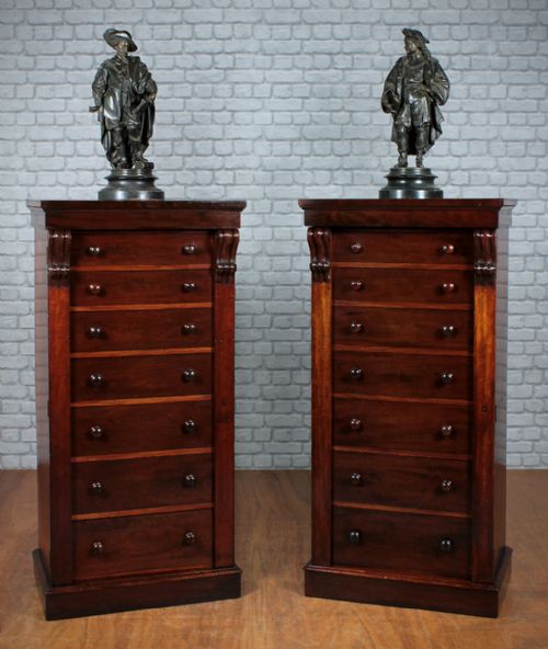 Pair of Victorian Wellington Chests C.1860.