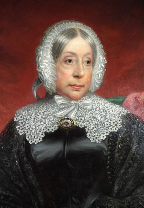 Large Victorian Portrait of a Lady by G.d Tomlinson 1856.