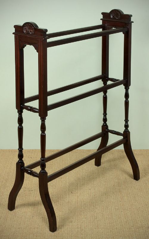 Edwardian Mahogany Towel Rail C.1905.