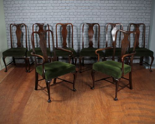 Eight Oak Dining Chairs C.1910.
