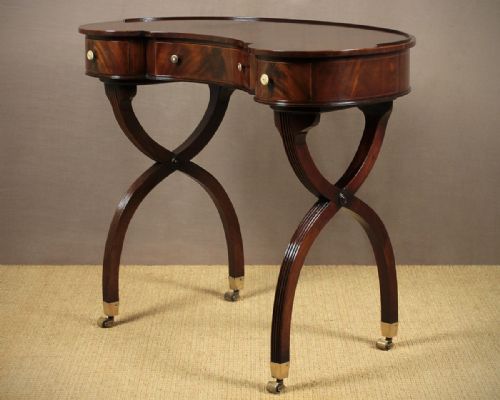 Kidney Shaped Desk or Dressing Table C.1920.
