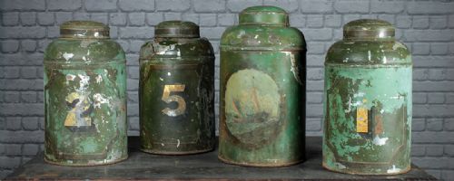 Four 19th.c. Tea Canisters C.1860.