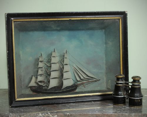 19th.c. Ship Diorama C.1860.
