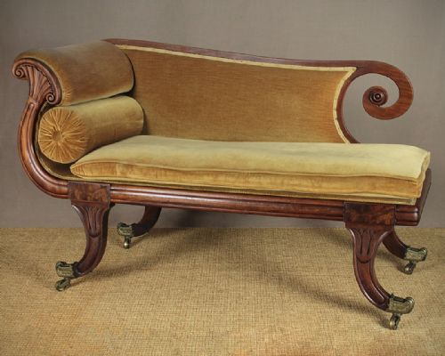 Small Regency Chaise Longue C.1820.