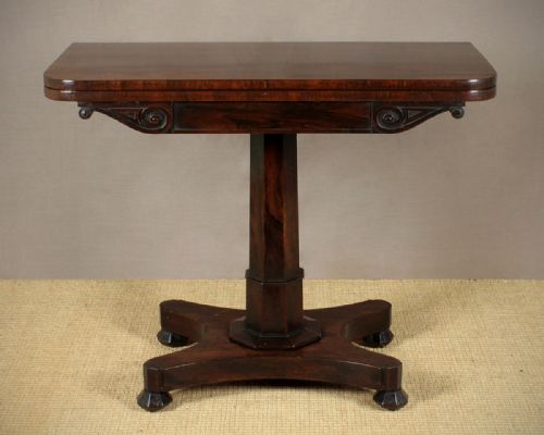 Rosewood Fold Over Card Table