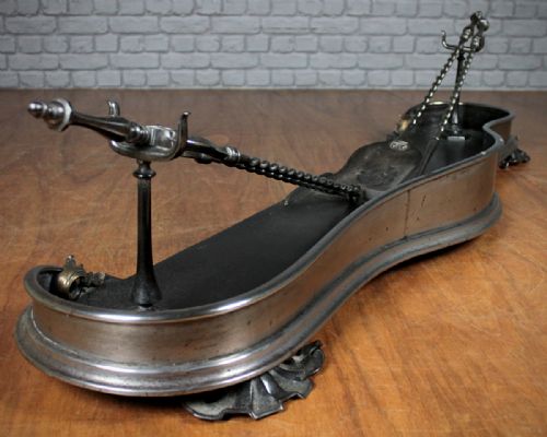 Burnished Steel Fender & Fire Irons 1860.