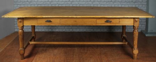12 Seater Pine Kitchen Dining Table C.1890.