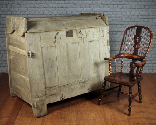 Untouched 17th.c. Welsh Meal Chest.