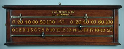 Snooker Scoreboard & Cue Rack C.1905.