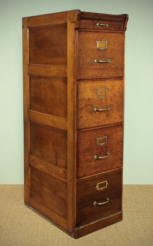Edwardian Oak Filing Cabinet C.1910.