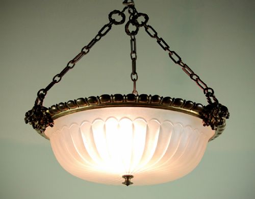 Edwardian Hanging Light Shade C.1905.