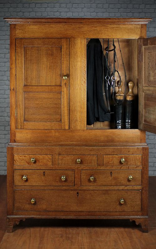 North Wales Oak Tack Cupboard C.1820.