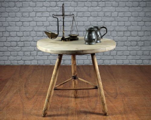 19th.c. Sycamore Top Cricket Table.