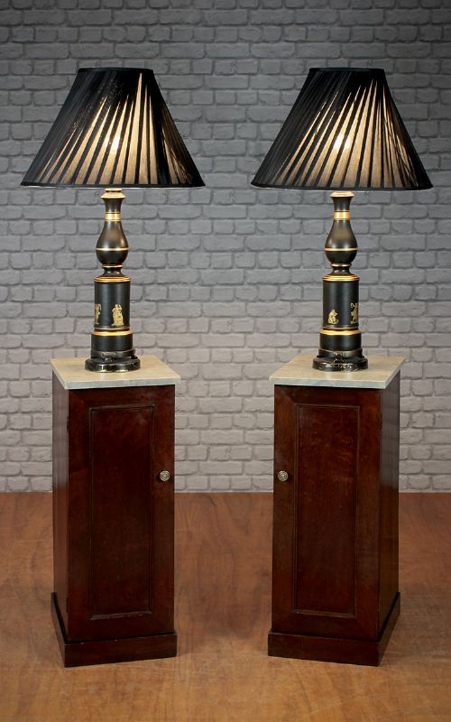 Pair of Marble Top Bedside Cabinets C.1880.