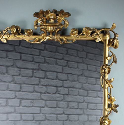Carved & Gilded Limewood Mirror C.1920.