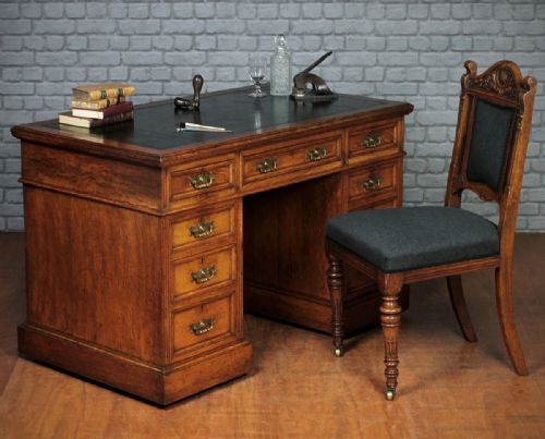 Oak Pedestal Desk C.1880.