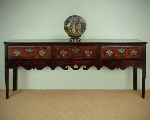 18th.c. English Midlands Open Dresser Base. C.1790.