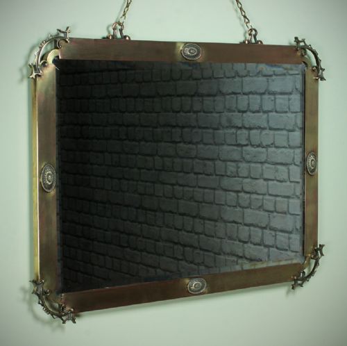 Early 20th.c. Brass Framed Mirror C.1910.