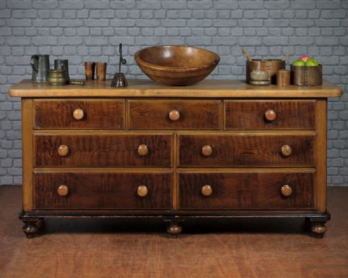 19th.c. Sycamore Top Dairy Dresser Base C.1860.