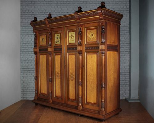 Exceptional Medieval Revival Wardrobe by William Scott Morton & Co C.1880.