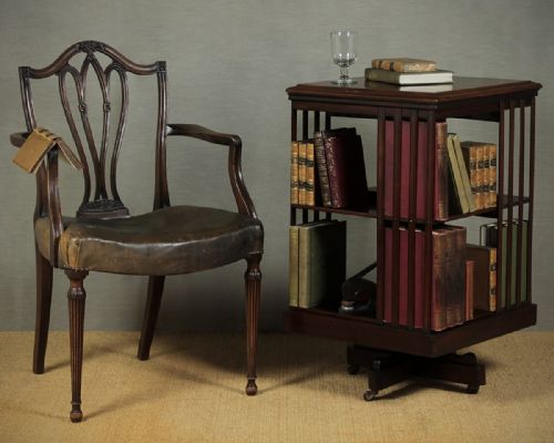 Edwardian Mahogany Revolving Bookcase C.1910.