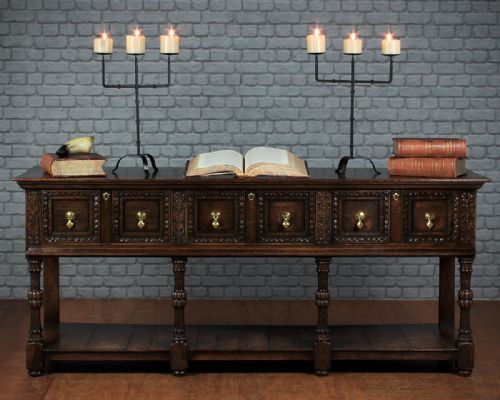 Early 20th.c. Jacobean Style Open Dresser C.1930.