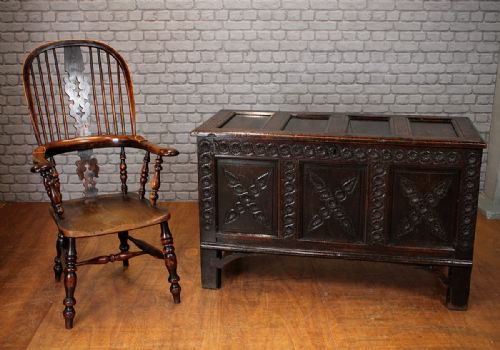 Carved Oak Coffer C.1740.