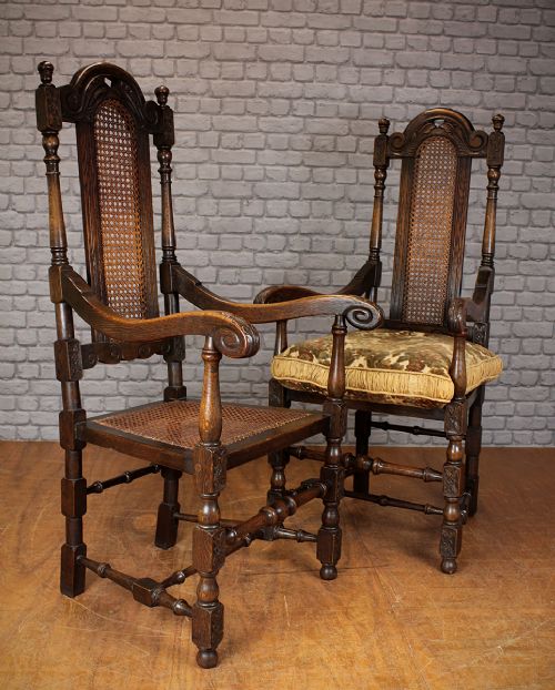 Pair of Carolean Armchairs C.1910.