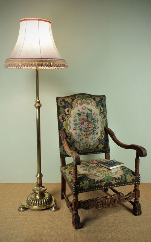 Late 19th.c. Brass Standard Lamp C.1880.