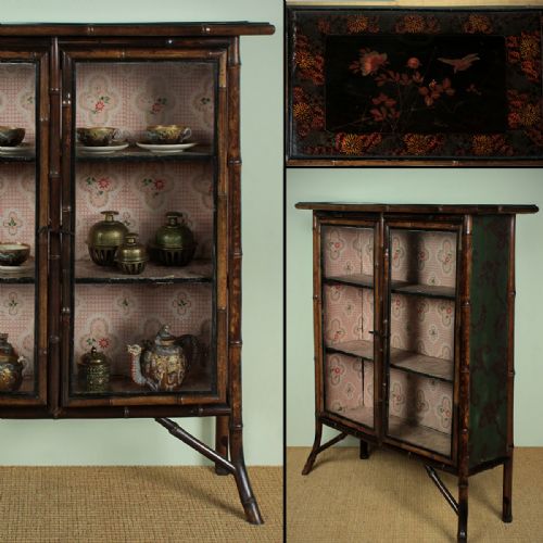 Aesthetic Movement Bamboo Display Cabinet C.1880.