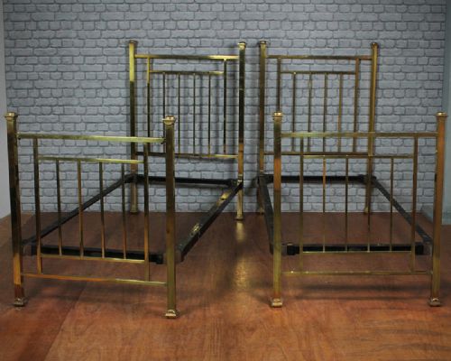 Pair of Brass Beds by Heal & Son. C.1905.