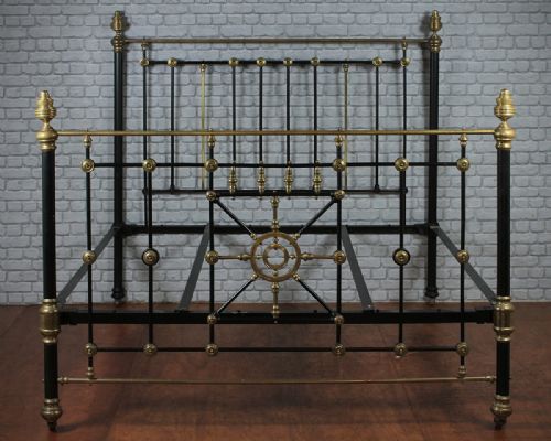 Superking Size Brass & Iron Double Bed C.1860.