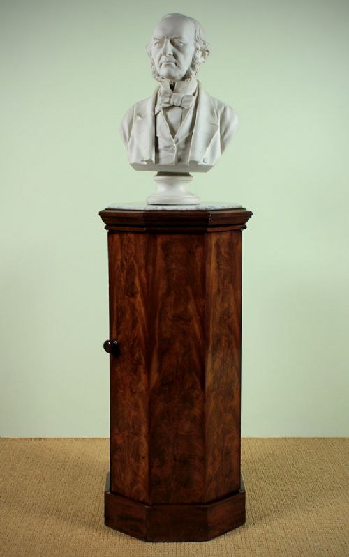 19th.c. Marble Top Pedestal Cabinet C.1850.