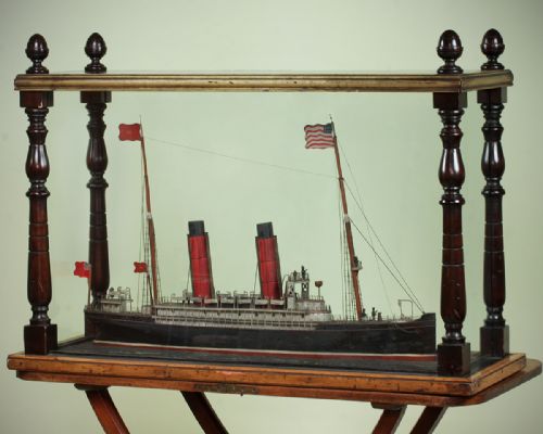 fig 1. Cased Model of Cunard Liner RMS Lucania c.1900.
