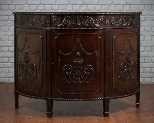 Adams Style Demi Lune Side Cabinet C.1920.