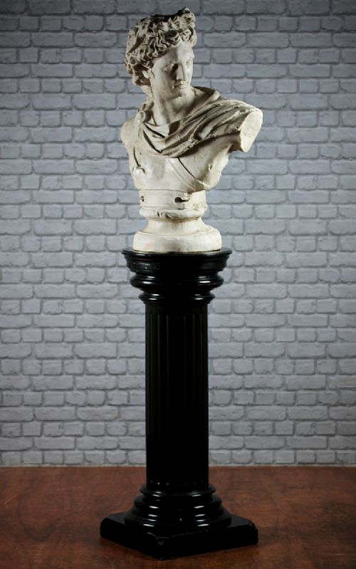 Ebonised Column Pedestal C.1860.