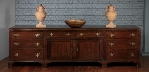 Very Long Oak Dresser Base C.1890.